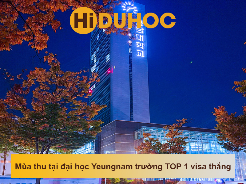 Khung cảnh mùa thu tại đại học Yeungnam trường TOP 1 visa thẳng