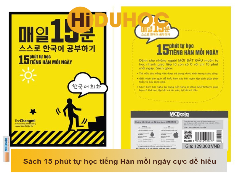 Sách 15 phút tự học tiếng Hàn mỗi ngày cực dễ hiểu