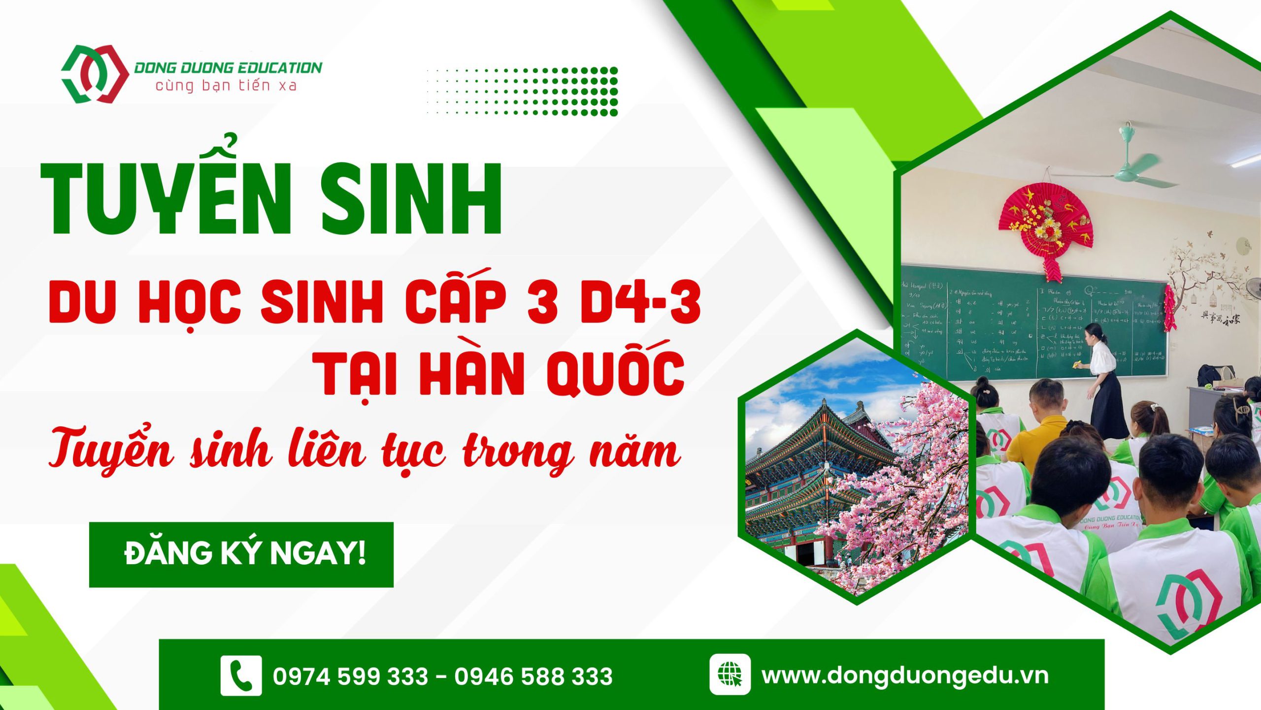 Tuyển Sinh Du Học Sinh Cấp 3 Hệ D4-3 Tại Hàn Quốc